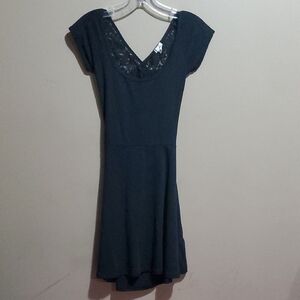 Garage Elegant Black Lace-Trimmed Dress Size XS